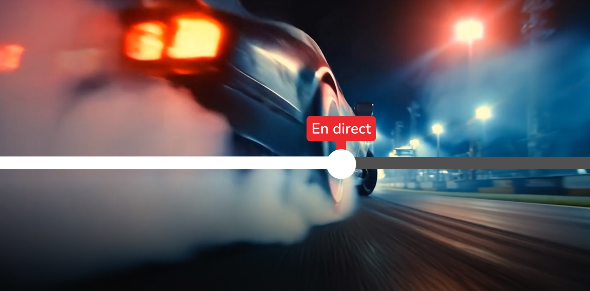 barre de progression du contrôle du direct